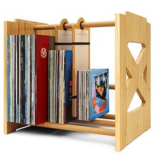 100 LP Storage,Wooden Vinyl Record Storage Holder - Colorfox Record Holder,80