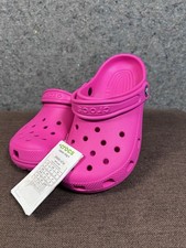 Crocs Classic Kids Juniors Size 2 Clogs Pink Crush Barbie Sandal BRAND NEW TAGS