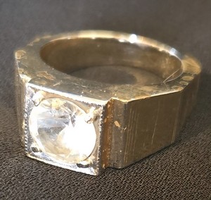 VTG Men’s 18K HGE Gold Plated Cubic Zirconia Statement Ring Size 7