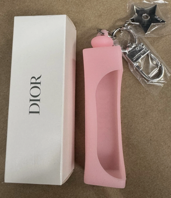 New Dior Addict Lip Glow Oil Holder Keychain Key Ring Pink | eBay