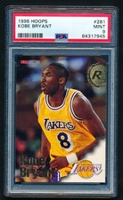 1996-97 NBA Hoops Kobe Bryant Rookie Card #281 PSA 9 Mint Lakers HOF RC. rookie card picture
