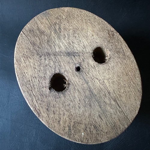 VINTAGE GODFREY MELBOURNE MILLINERY FLAT TOP WOODEN HAT BLOCK 21 1/2" W983 - Picture 5 of 9