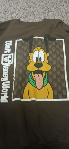 Felpa Disneyland Walt Disney world marrone Pluto Hanes Medium Disney!!! - Foto 4 di 9