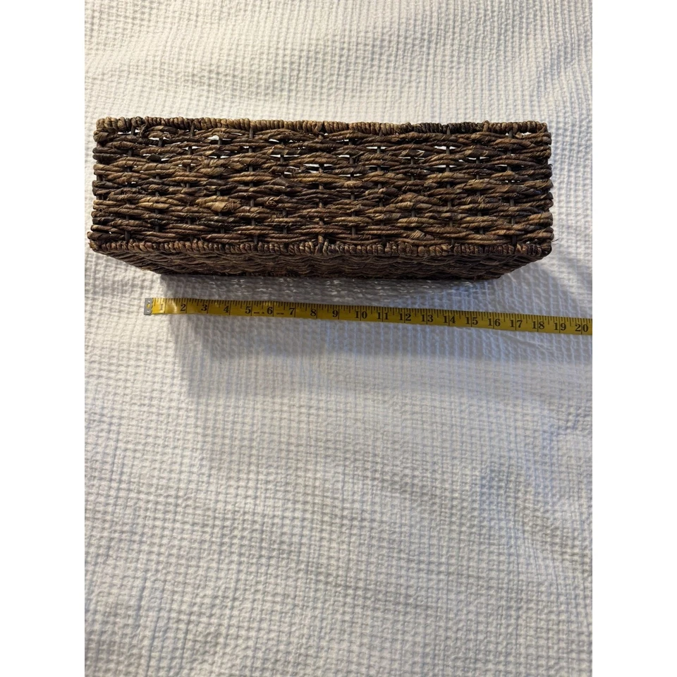 Whicker Straw Basket Brown Home Decor Boho Bohemian Cottagecore - Image 2 of 4