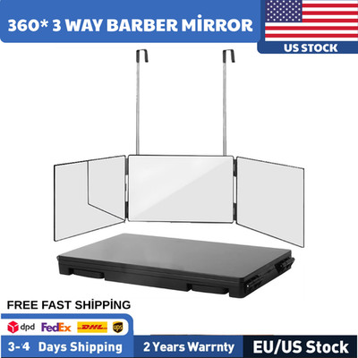 The 360 Mirror - 3 Way Mirror for Self Hair Cutting - Adjustable Trifold E1