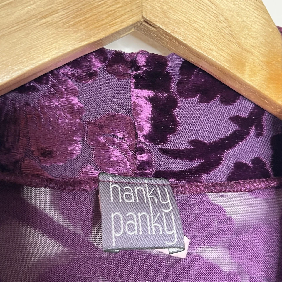 Top Babydoll Hanky Pinky Y2K Terciopelo Burnout Púrpura Mujer Pequeño Capricho Hada Foto 4 de 4