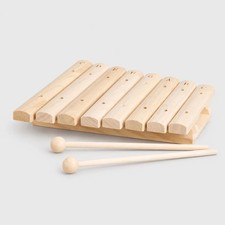 8 Note Wooden Xylophone With Two Beaters Traditional Music Instrument