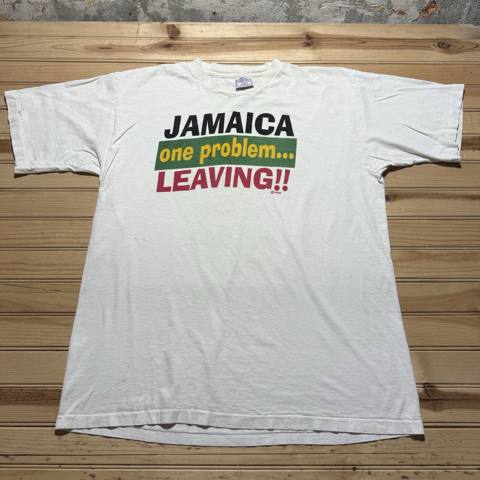Vintage 80s 90s Jamaica - One Problem - Leaving - Beach Travel D+ Shirt Size XL