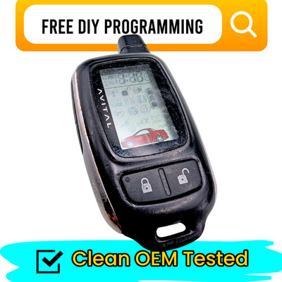 CLEAN AVITAL 2-WAY LCD SCREEN KEYLESS REMOTE START FOB ALARM EZSDEI352 RPN 7352L