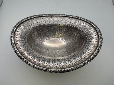 ELLIS BARKER English Silverplate Candy / Nut Dish with Pierced