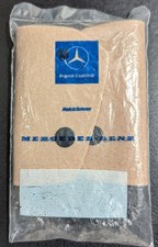 RARE NOS GENUINE MERCEDES LEATHER KEY FOB CREAM BROWN 107 123 300CD SL 280 500