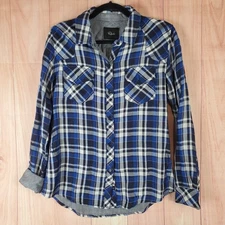 Rails Shirt Womens Small Multicolor Plaid Flip Cuff Button Up