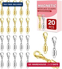Buelkmag Magnetic Necklace Clasps and Closures 20 PCS Gold and Silver Clasp for