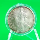 1994 American Silver Eagle 1 oz .999 Fine Silver Natural Toning In Capsule