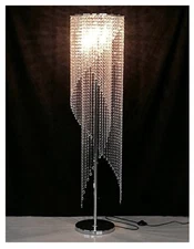 Crystal Floor Lamp, Rain Lamp  Lava Lamp for Living Room Bedroom Chrome