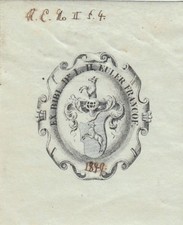 Exlibris Ex libris um 1845 - Eigner: Euler, Ludwig Heinrich (1813-1885)