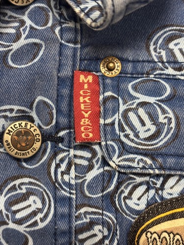 Vintage Mickey & Co Vest Womens Small Denim Sleeveless Disney Jacket 90s Rare - Picture 3 of 10