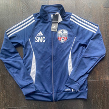 NEW ADIDAS Kids Medium Tiro24 Blue Soccer Training Jacket SMC Iron Valley