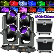 18Prism Beam Moving Head Light 250W LED Rotation DMX Gobo Stage Lighting DJ Show