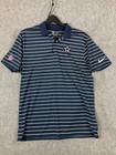 Dallas Cowboys Authentic Nike Dri Fit NFL Polo Shirt Mens M Blue White Striped