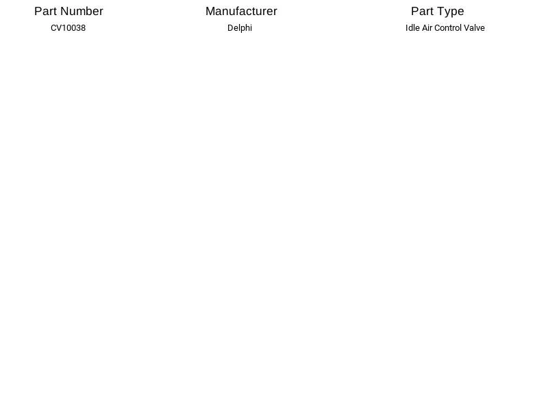 Válvula de control de aire de ralentí Delphi CV10038 para Chevrolet GMC G30 G3500 1994-1996 Foto 2 de 3