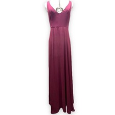 Show Me Your MuMu Jenn Maxi Dress Merlot Chiffon Sleeveless Womens M