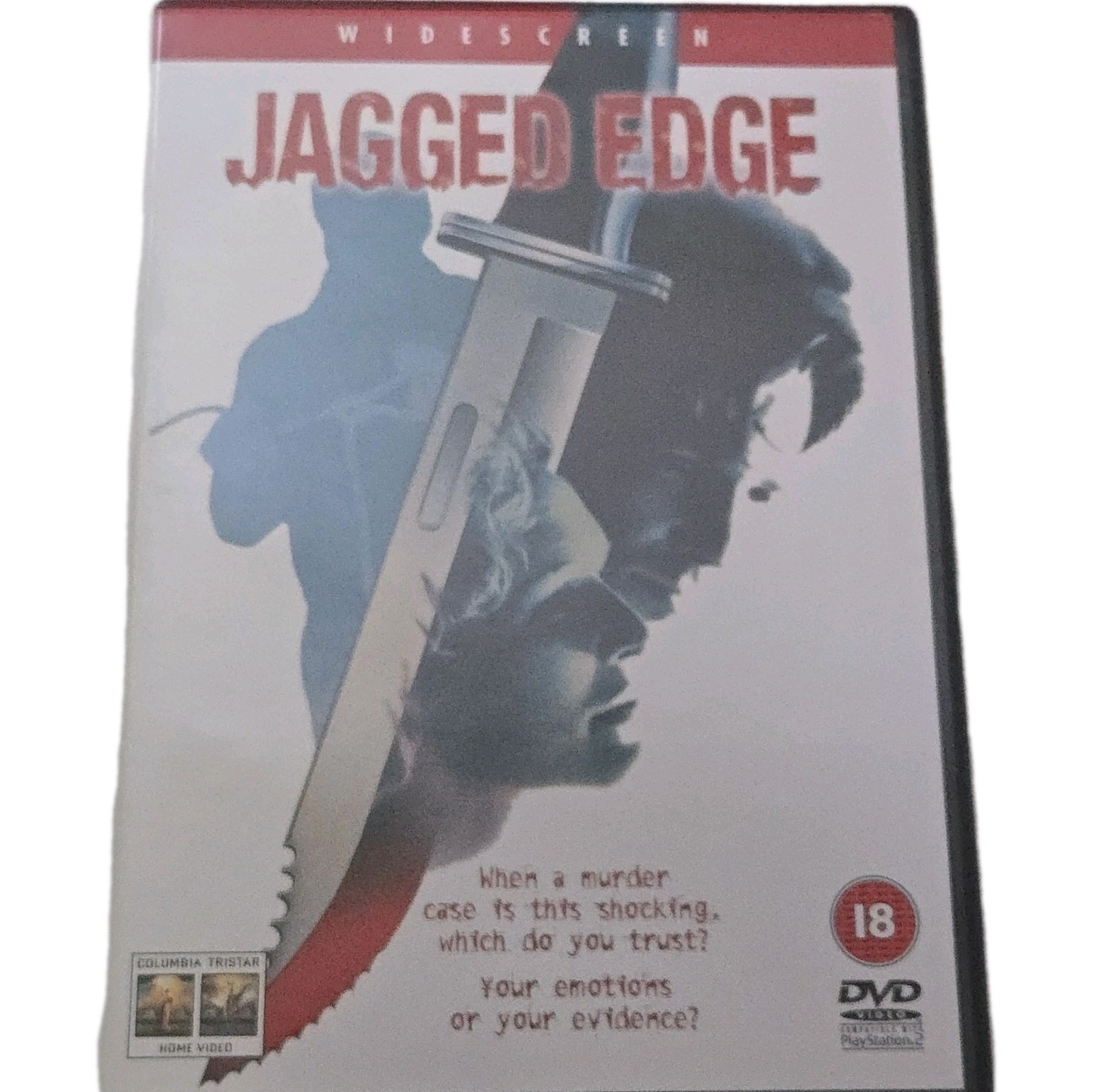 JAGGED EDGE DVD With Orginal Insert   GLENN CLOSE, JEFF BRIDGES, PETER COYOTE,