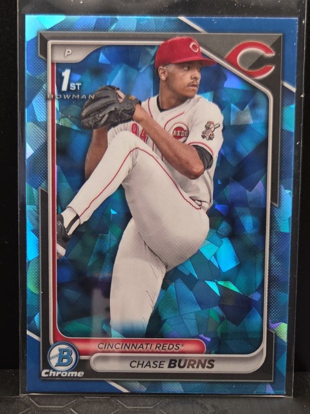 2024 Bowman Draft Sapphire Edition #BDC-55 Chase Burns Cincinnati Reds