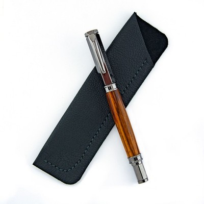 Vertex Rollerball Pen Cocobolo Wood Gunmetal Finish with Magnetic Cap