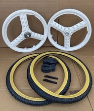 Juego de neumáticos de pared de goma Mag de 3 radios de plástico para bicicleta de 20" llantas GT Dyno BMX