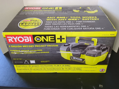 RYOBI ONE Plus 18V Cordless 3 Gal Wet Dry Vacuum Project Shop Vac P3240 BrandNEW
