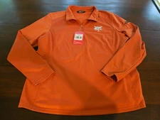 The North Face Ladies Tech 1/4Zip Fleece Orange Ochre Embroidered Bobcat XXL NWT