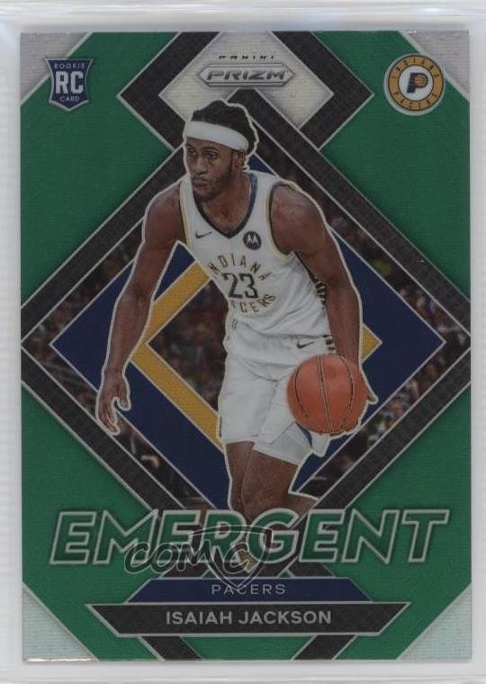 2021-22 Panini Prizm Emergent Green Prizm Isaiah Jackson #2 9bg