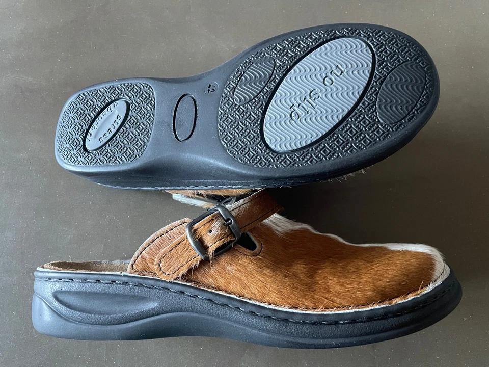 Clogs Damen / Herren Kuhfell Pantoffeln Hausschuhe 42 NEU - Bild 4 von 4