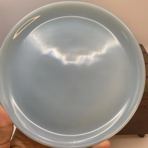 Vintage Fire King Ware Turquoise Glass 7" Salad Plate EUC
