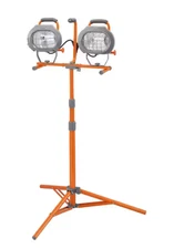 HDX 1200W Halogen Work Light Tripod Stand Adjustable Portable Jobsite Lamp 🔷