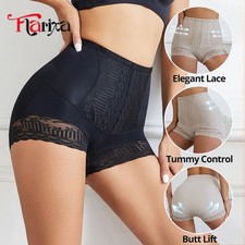 Belly Control Panties High Waist Boxers Women Ice Silk Butt Lifting Shaper Short