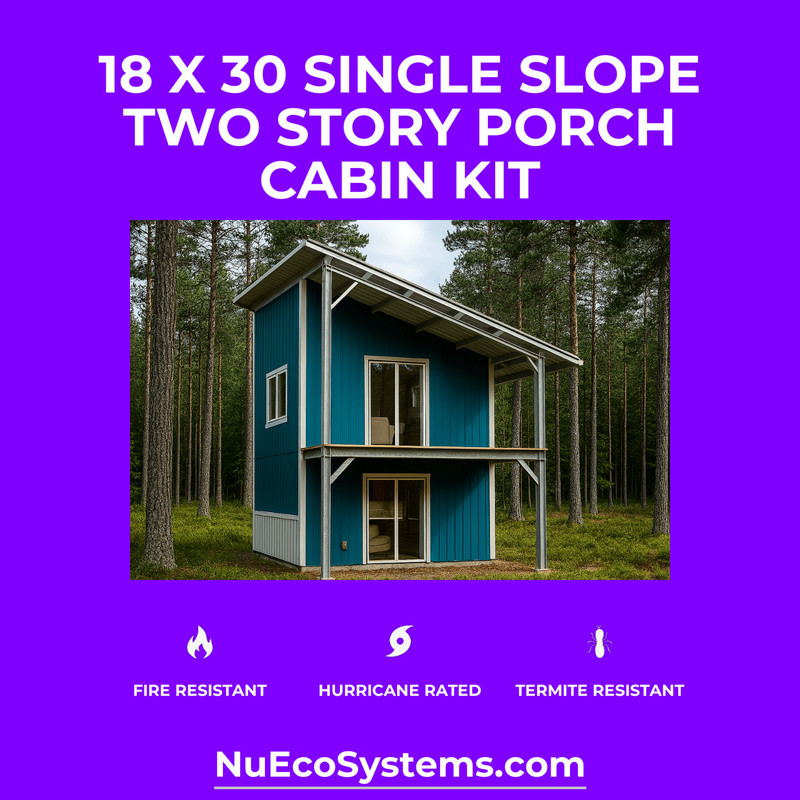 U.S. Made Fire Resistant 24 x 30 Cabin, Barndominium or Steel Home Kit - thumbnail 11