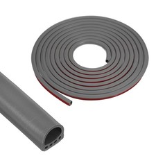 9/16" x 20 ft Weather Stripping Door Seal Strip, Self Adhesive fit 8-11mm, Gray