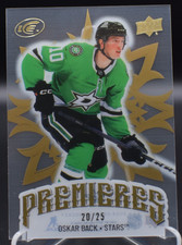 2024-25 Upper Deck Ice Premieres Blue /25 oskar Back (RC) #237 Stars