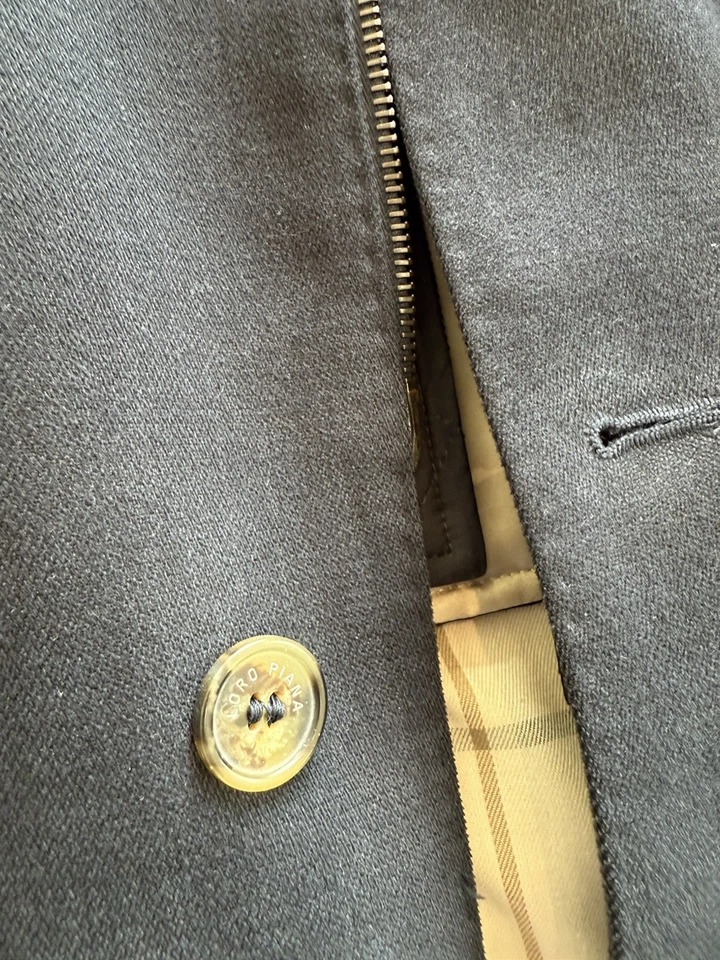 Luxuriöser Mantel von LORO PIANA mit Weste - Herren IT52 / XL - Navy ~3900€ - Bild 3 von 4