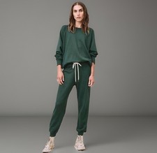 the GREAT Joggers Womens Size 2/Medium Green 100% Cotton The Cropped Sweatpants
