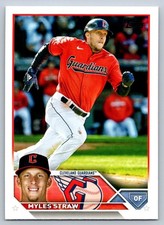 Myles Straw 2023 Topps Series Two #474 Cleveland Guardians Baseball