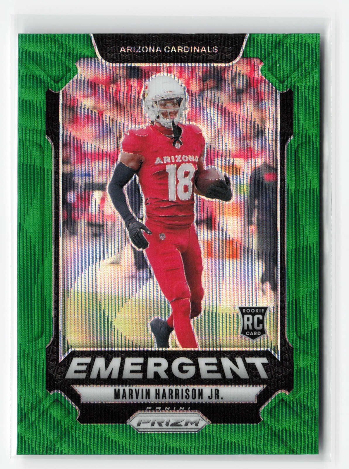 2024 PANINI PRIZM EMERGENT MARVIN HARRISON JR. #5 GREEN WAVE RC CARDINALS