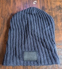 Love Your Melon Beanie Slouchy Knit Navy Blue Hat 100% Cotton Made In USA NEW