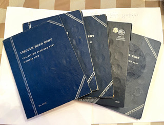 5 Whitman Lincoln Head Cents Folders Starting 1941. 300 coins. Pls See Pics