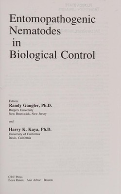 Entomopathogenic Nematodes in Biological Control Hardcover