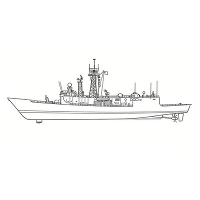 PreSale 1/200 US Navy FFG-7 Oliver Hazard Perry Class Frigate Full
