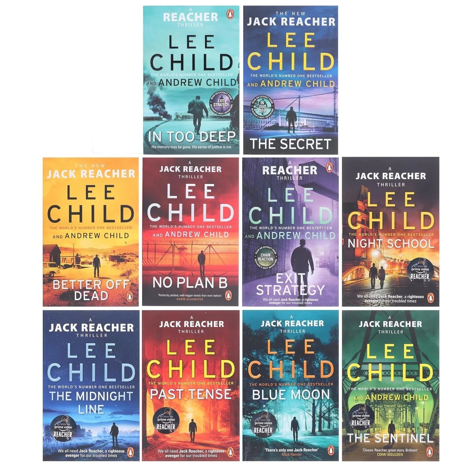 Jack Reacher Thriller (Book 21-30) 10 Books Set by Lee Child Blue Moon - Image 5
