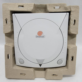 Sega Dreamcast White Launch Edition w/ Box, Demo Disc & New Battery - MINTY